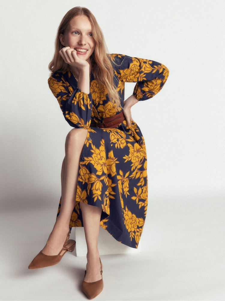 Or - Robe mi-longue en coton Nicola de Boden - Image 1 de 6