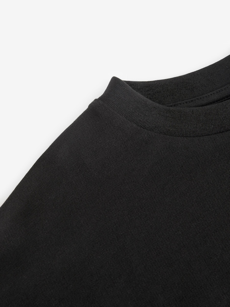 Black 100% Cotton Boxy T-Shirt (3-16yrs) - Image 6 of 6 Black 100% Cotton Boxy T-Shirt (3-16yrs) - Image 6 of 6