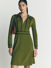 Vert - Boden Ula Ponte Short Dress - Image 1 de 6