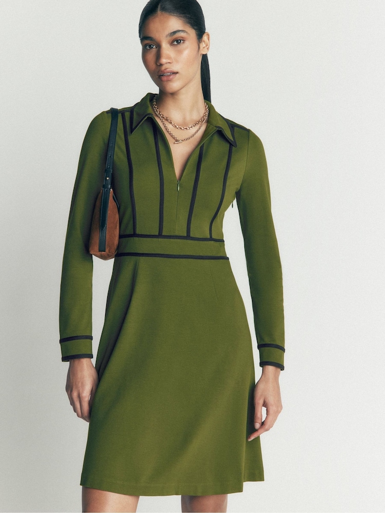 Vert - Boden Ula Ponte Short Dress - Image 1 de 6 Vert - Boden Ula Ponte Short Dress - Image 1 de 6