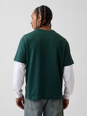 Gap Green Heavyweight Relaxed Short Sleeve T-Shirt - Image 2 of 4