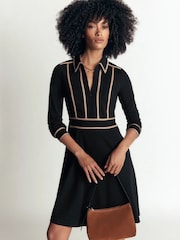 Noir - Boden Ula Ponte Short Dress - Image 1 de 3
