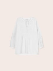 east White Alva Hand-Chikankari Embroidered Top - Image 4 of 4