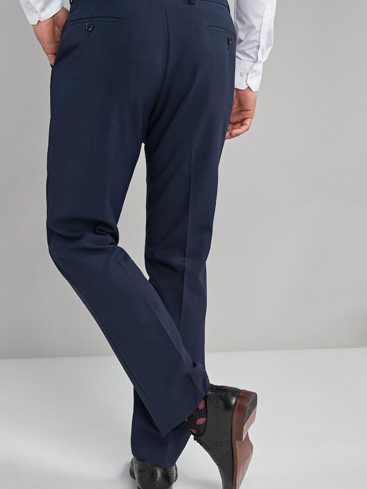 Marineblau/blau - Formelle, maschinenwaschbare Hose ohne Bundfalte - Bild 2 von 4
