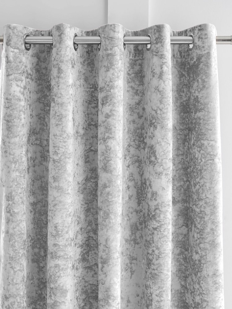Catherine Lansfield Draperii cu inele de prindere din catifea zdrobită - Imaginea 1 din 3