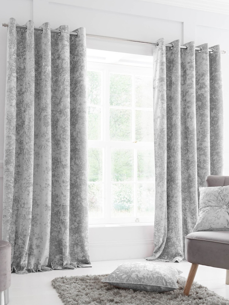 Catherine Lansfield Draperii cu inele de prindere din catifea zdrobită - Imaginea 2 din 3