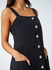 Roman Black Petite Button Front Pocket Dress - Image 5 of 5
