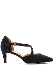 Jones Bootmaker Blue Leather Stiletto-Heeled Court Shoes - Image 2 of 6