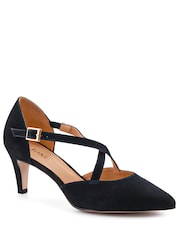 Jones Bootmaker Blue Leather Stiletto-Heeled Court Shoes - Image 3 of 6