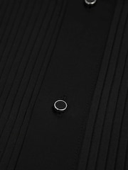 Reiss Black Marcel - Double Cuff Slim Fit Double Cuff Tuxedo Shirt - Image 8 of 8