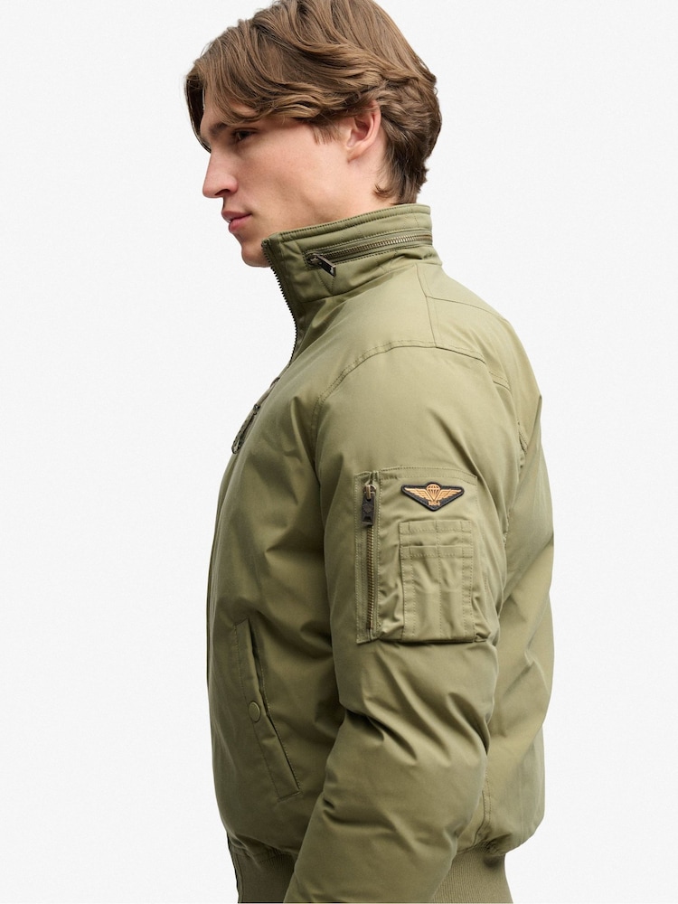 Superdry Green MA1 Bomber Jacket - Image 6 of 6 Superdry Green MA1 Bomber Jacket - Image 6 of 6