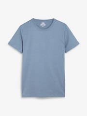 Navy Blue/Blue/White/Grey Marl/Blue Marl Slim T-Shirts 5 Pack - Image 2 of 6