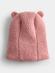 Jojo Maman Bébé Pink Bear Borg Balaclava Hat - Image 2 of 5