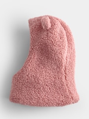 Jojo Maman Bébé Pink Bear Borg Balaclava Hat - Image 4 of 5