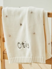 My 1st Years Personalised Spot Bobble Blanket - Image 1 of 3