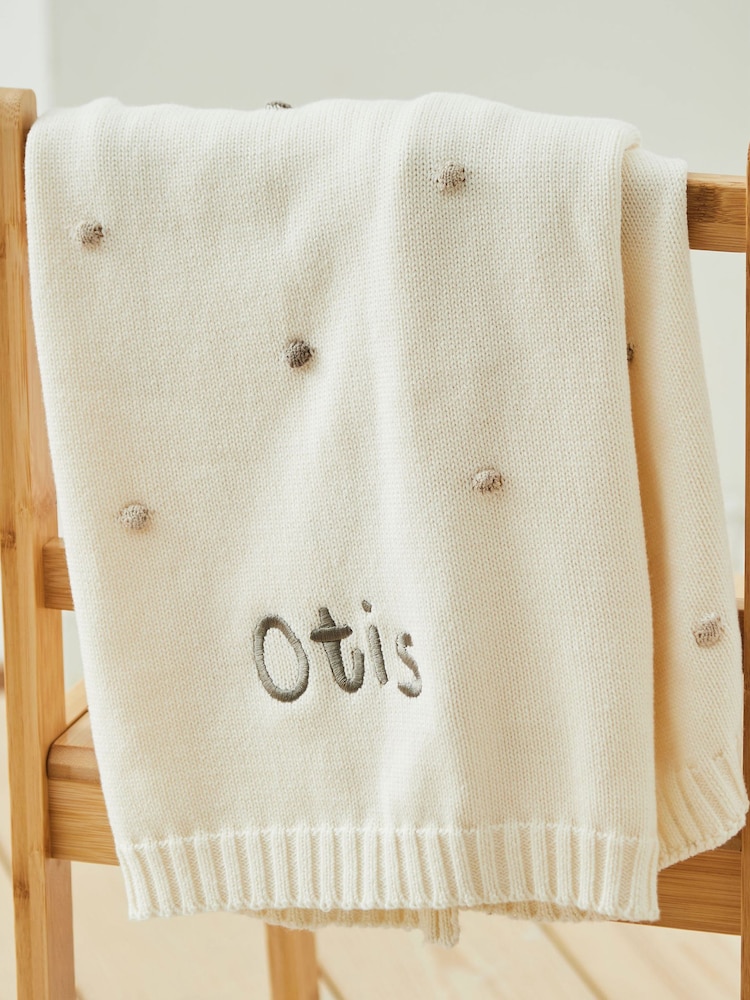 My 1st Years Personalised Spot Bobble Blanket - Image 1 of 3 My 1st Years Personalised Spot Bobble Blanket - Image 1 of 3