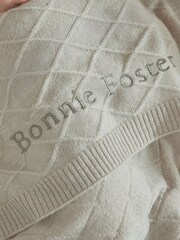 Personalised Oatmeal Cashmere Blanket - Image 1 of 2