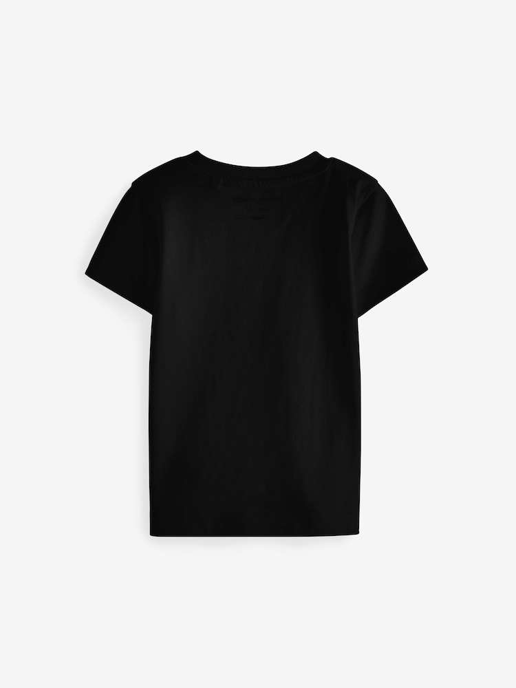 Black 2 Pack Short Sleeve T-Shirts (3mths-7yrs) - Image 3 of 4