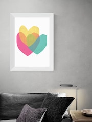 White Bright Hearts by Seventy Tree White Framed Print - Image 2 of 4