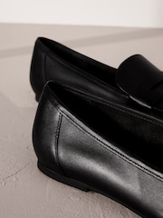 Black Signature Leather Slim Sole Loafers - Image 3 of 6