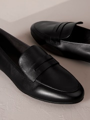 Black Signature Leather Slim Sole Loafers - Image 4 of 6