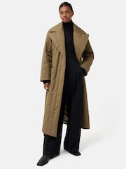 Jigsaw Green Freya Quilted Trench Coat - Image 2 of 7