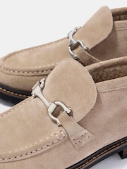 لون طبيعي - Mint Velvet Effie Suede Loafer Boots - Image 3 of 4