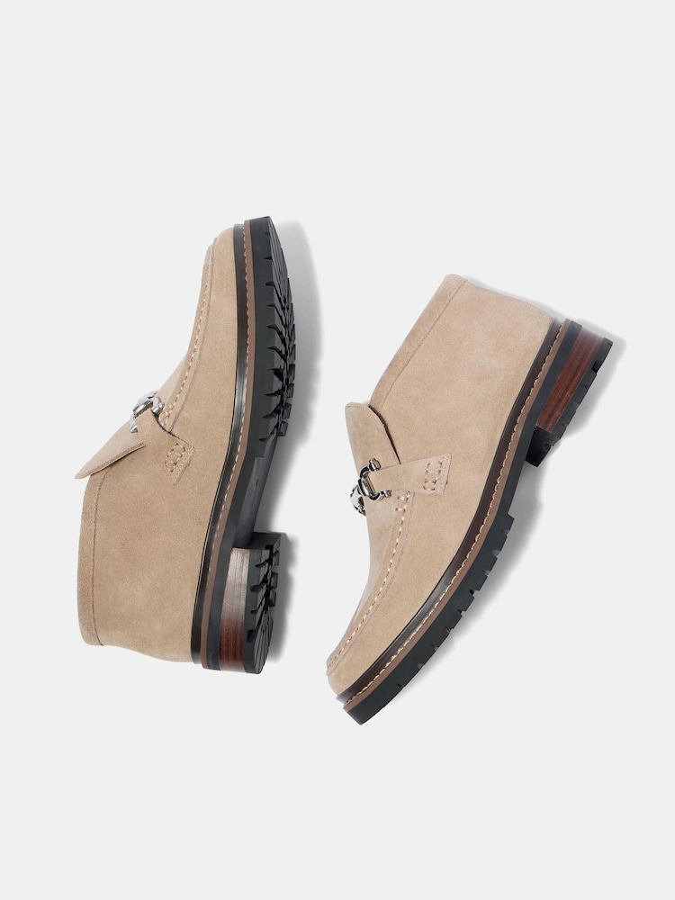 لون طبيعي - Mint Velvet Effie Suede Loafer Boots - Image 4 of 4 لون طبيعي - Mint Velvet Effie Suede Loafer Boots - Image 4 of 4