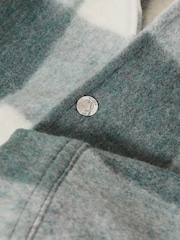 Reiss Sage Scott Junior Brushed Removable Hood Check Jacket - Image 8 of 8