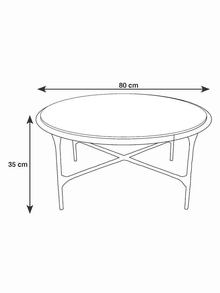 Gold Wrought Glass Top Coffee Table - Image 5 of 5