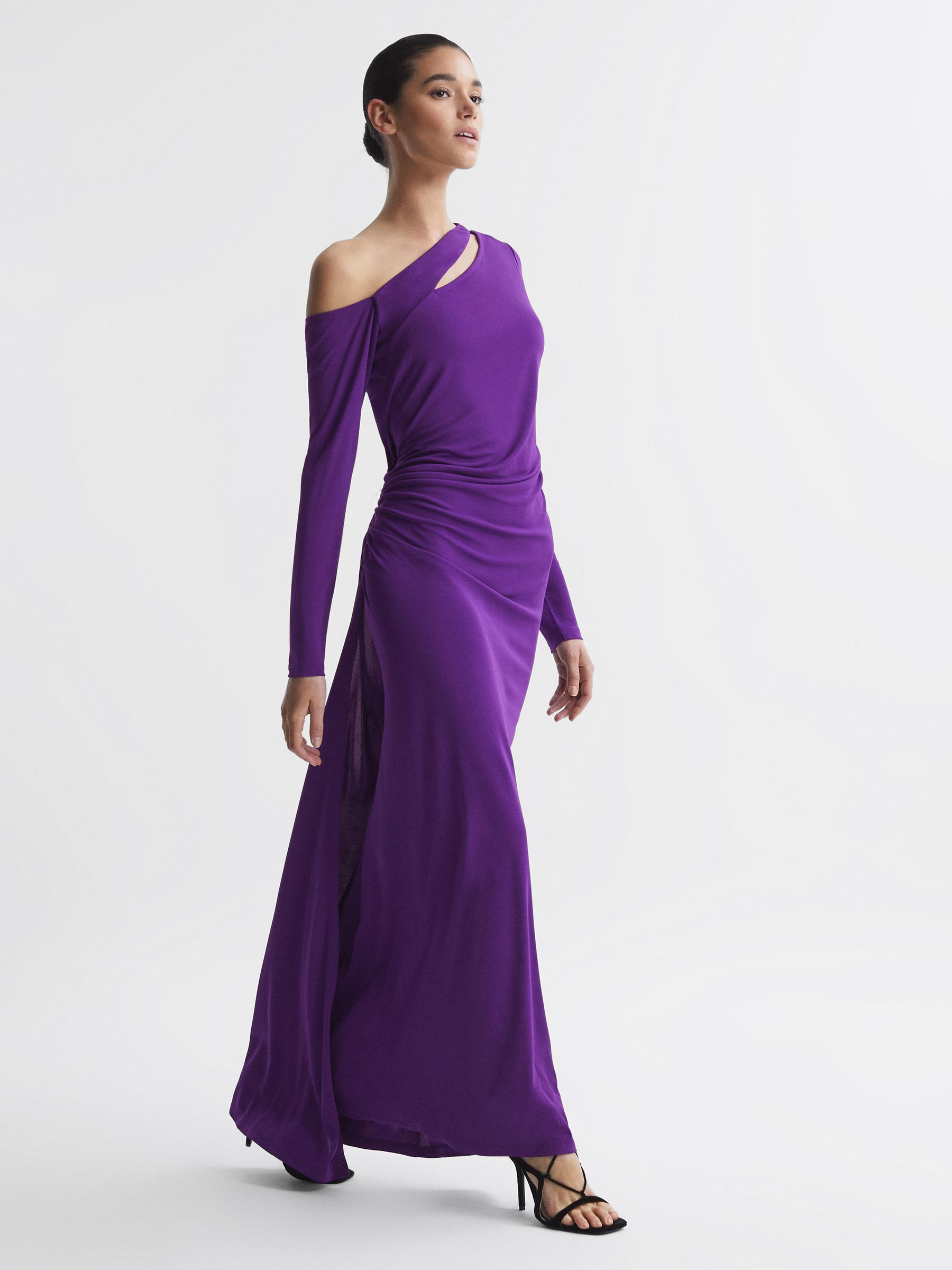 Purple cut out dress best sale