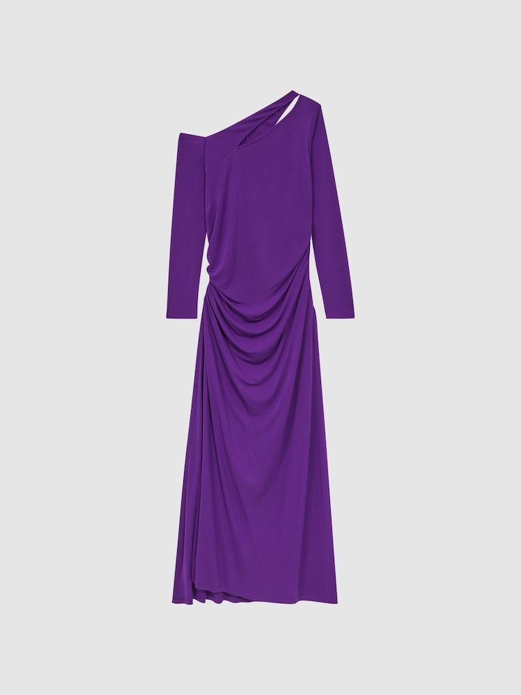 Morado - Reiss Delphine Off-The-Shoulder Cut-Out Maxi Vestido - Imagen 2 de 4 Morado - Reiss Delphine Off-The-Shoulder Cut-Out Maxi Vestido - Imagen 2 de 4