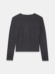 Mint Velvet Black Lace Trim Cardigan - Image 8 of 8