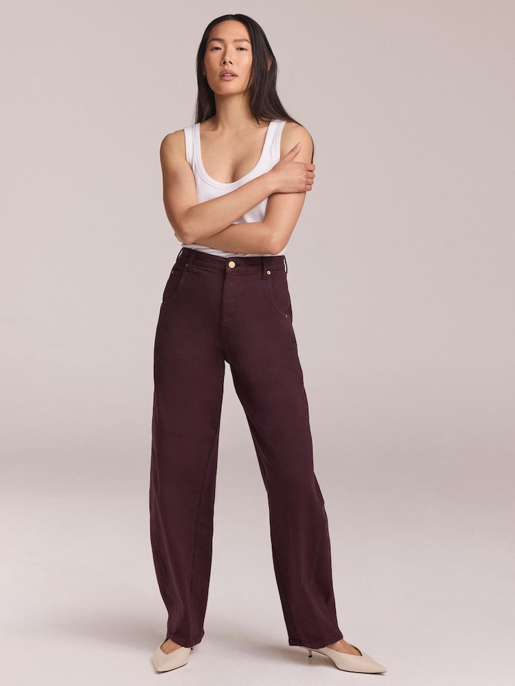 Mint Velvet Red Ultimate Barrel Jeans - Image 2 of 8 Mint Velvet Red Ultimate Barrel Jeans - Image 2 of 8