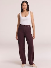 Mint Velvet Red Ultimate Barrel Jeans - Image 4 of 8