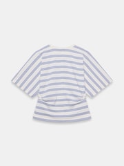 Mint Velvet Blue Cotton Ruched Waist T-Shirt - Image 7 of 7