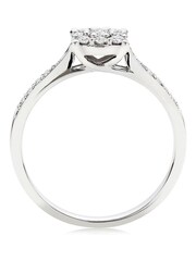 Beaverbrooks 18ct White Gold Diamond Cluster Ring - Image 4 of 8
