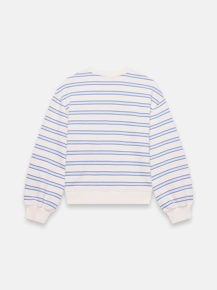 Mint Velvet Blue Stripe Blouson Sweatshirt - Image 7 of 7 Mint Velvet Blue Stripe Blouson Sweatshirt - Image 7 of 7