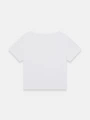 Mint Velvet White Linen Blend V-Neck T-Shirt - Image 8 of 8