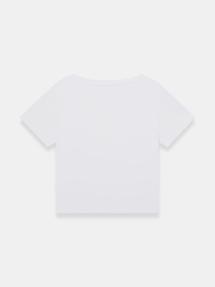 Mint Velvet White Linen Blend V-Neck T-Shirt - Image 8 of 8 Mint Velvet White Linen Blend V-Neck T-Shirt - Image 8 of 8
