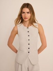 Mint Velvet Grey Tailored Waistcoat - Image 4 of 8