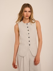 Mint Velvet Grey Tailored Waistcoat - Image 5 of 8