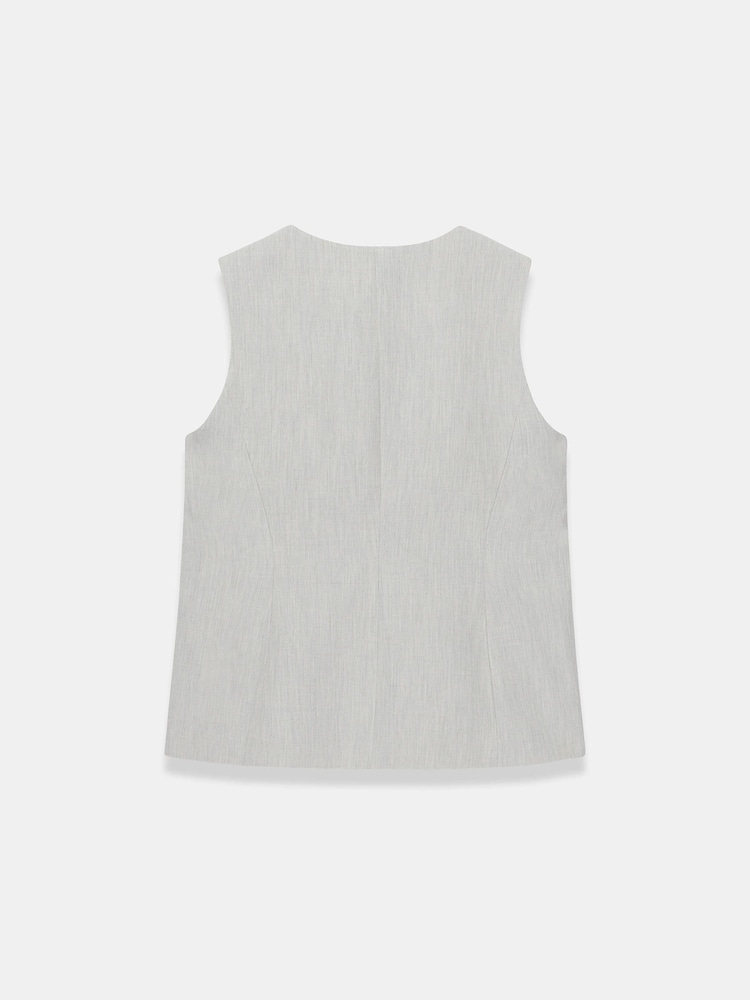 Mint Velvet Grey Tailored Waistcoat - Image 8 of 8 Mint Velvet Grey Tailored Waistcoat - Image 8 of 8