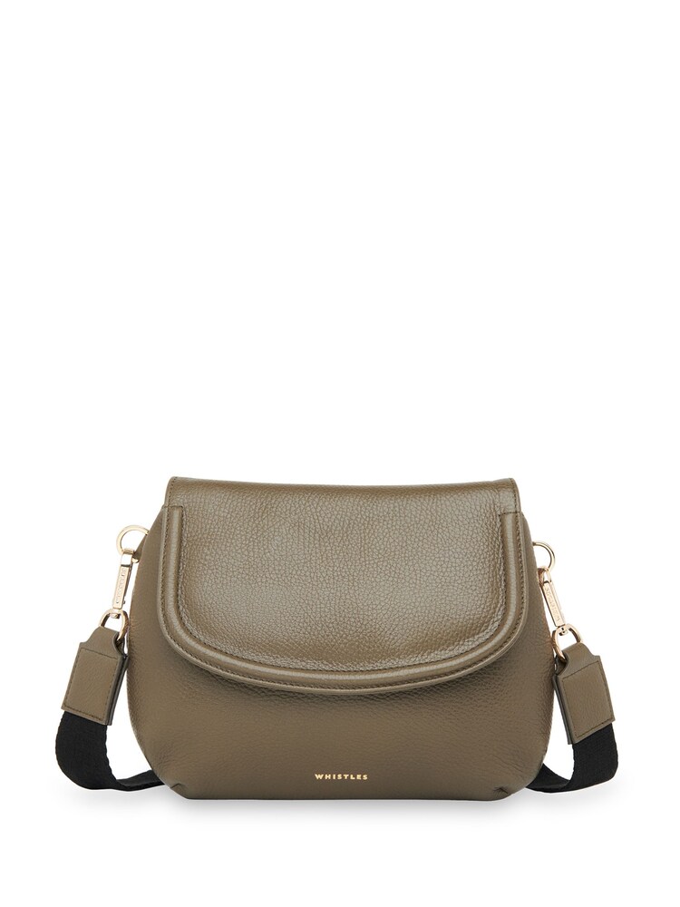 Whistles Green Nala Soft Saddle Bag - Image 1 of 3