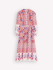 Boden Pink Ava Cotton Midi Dress - Image 6 of 6