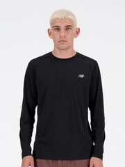 New Balance Black Mens Essential Long Sleeve Top - Image 1 of 4