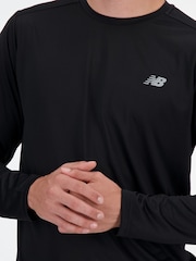 New Balance Black Mens Essential Long Sleeve Top - Image 3 of 4