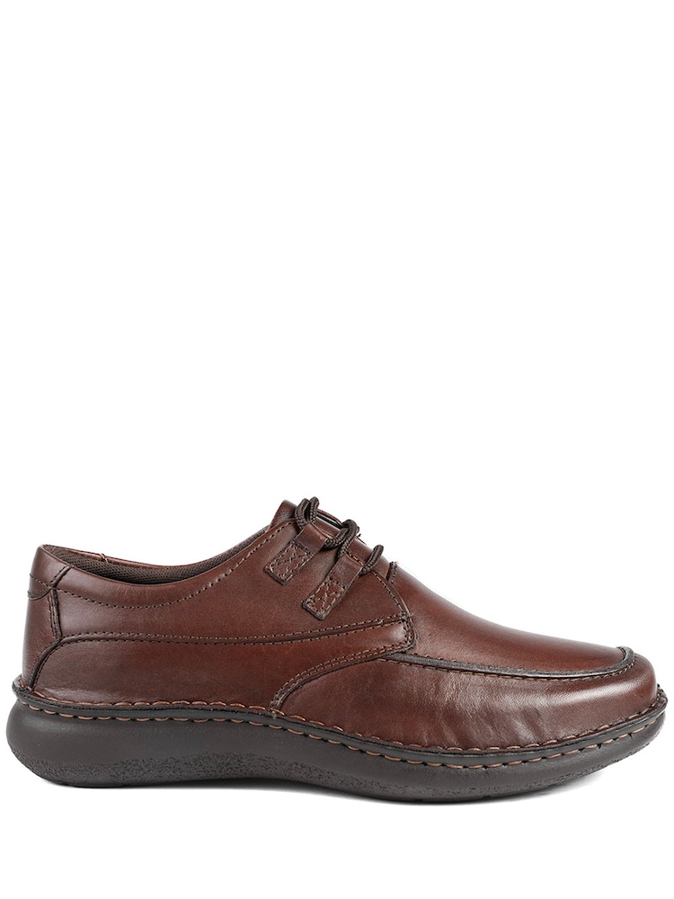Maitim na Kayumanggi - Pavers Wide Fit Leather Casual Lace Up Shoes - Larawan 2 ng 6 Maitim na Kayumanggi - Pavers Wide Fit Leather Casual Lace Up Shoes - Larawan 2 ng 6