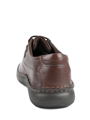 Pavers Dark Brown Wide Fit Leather Casual Lace Up Shoes - Image 4 of 6