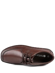 Pavers Dark Brown Wide Fit Leather Casual Lace Up Shoes - Image 5 of 6